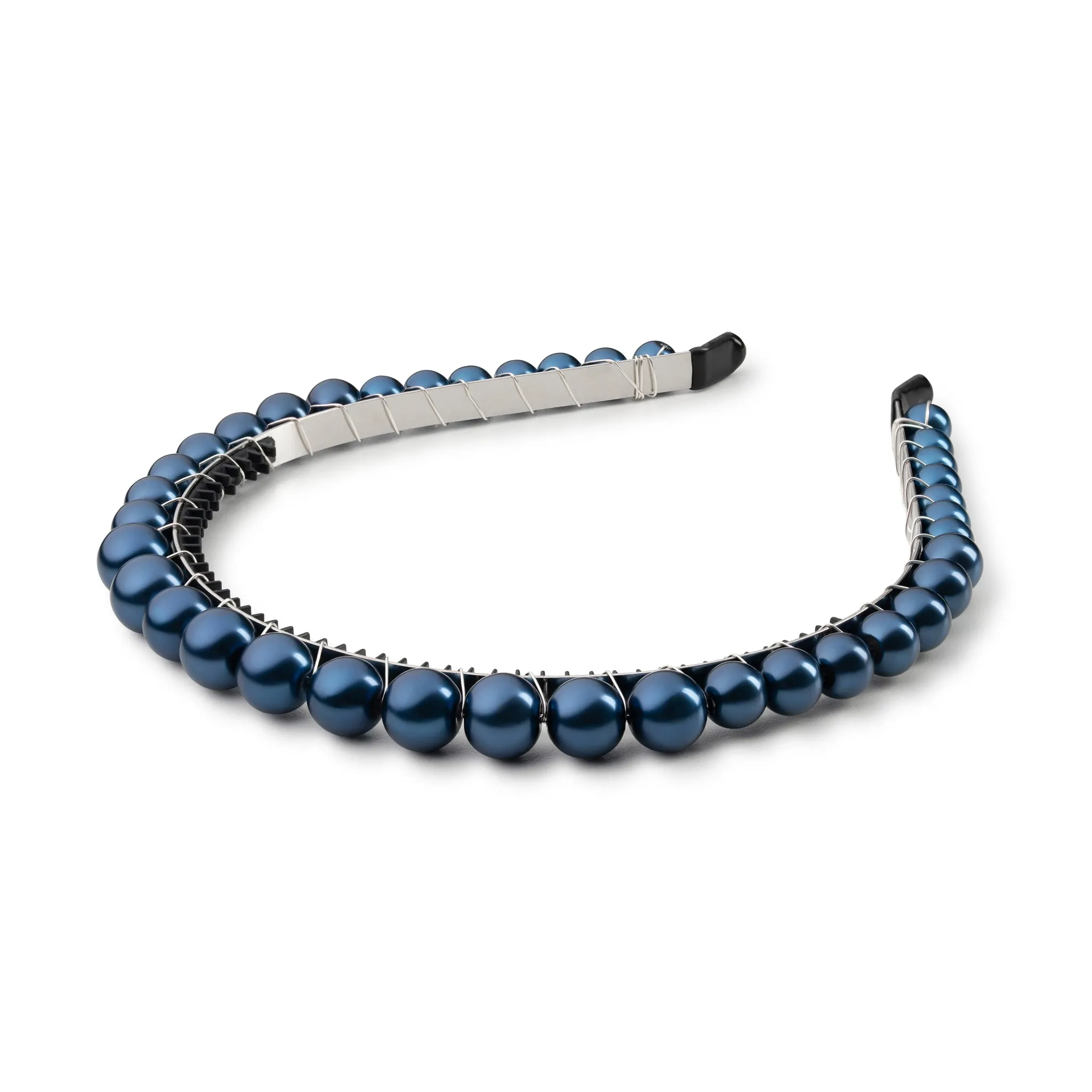 Halo Luxe Bon Bon Pearlized Tiara Headband - Navy