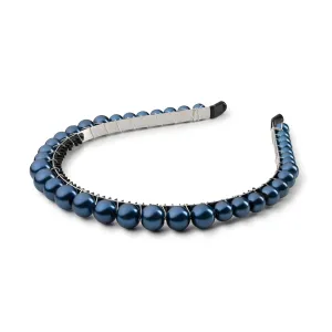 Halo Luxe Bon Bon Pearlized Tiara Headband - Navy