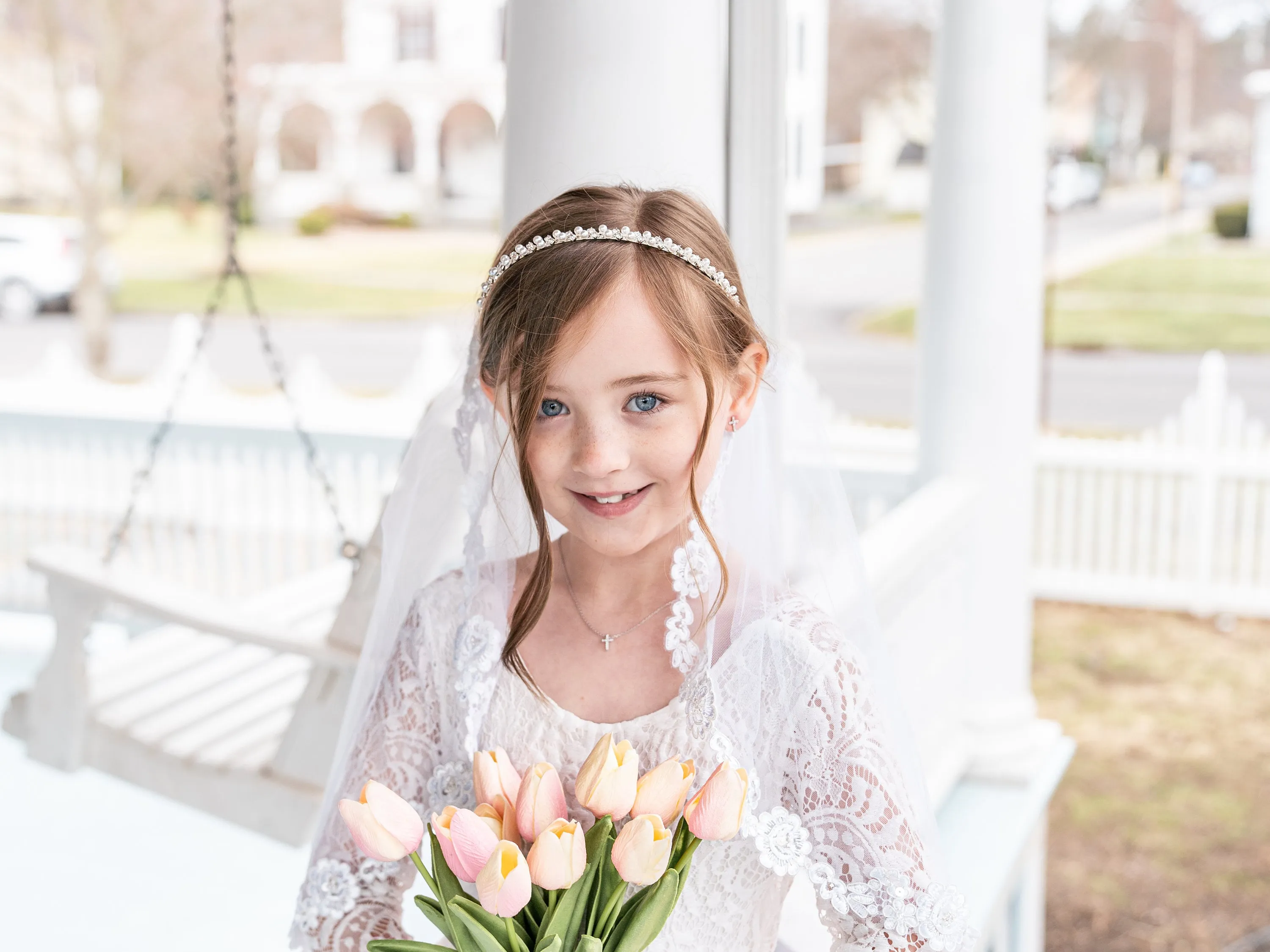 Harley Pearl Flower Girl Headband