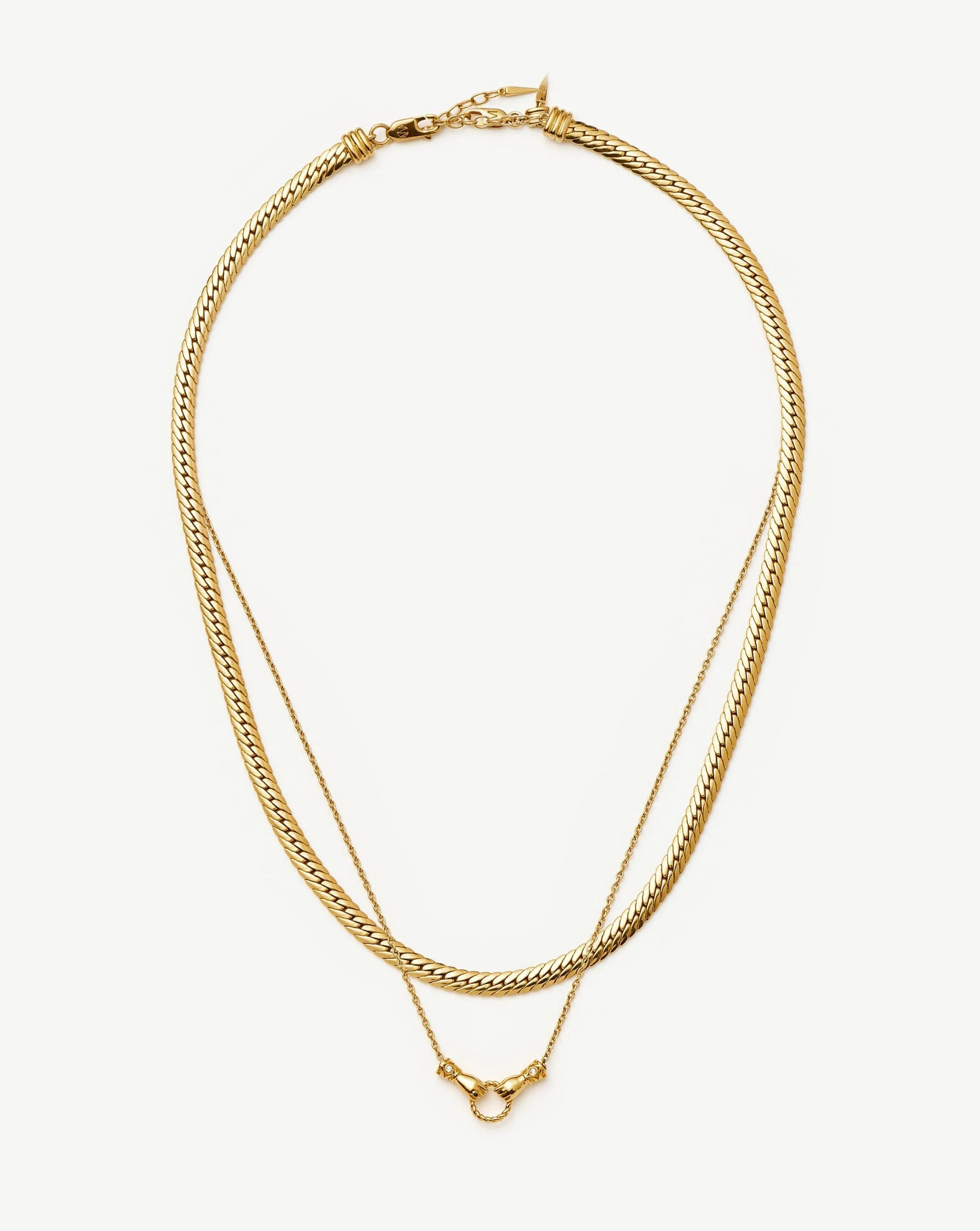 Harris Reed In Good Hands Slider Necklace Set | 18ct Gold Plated