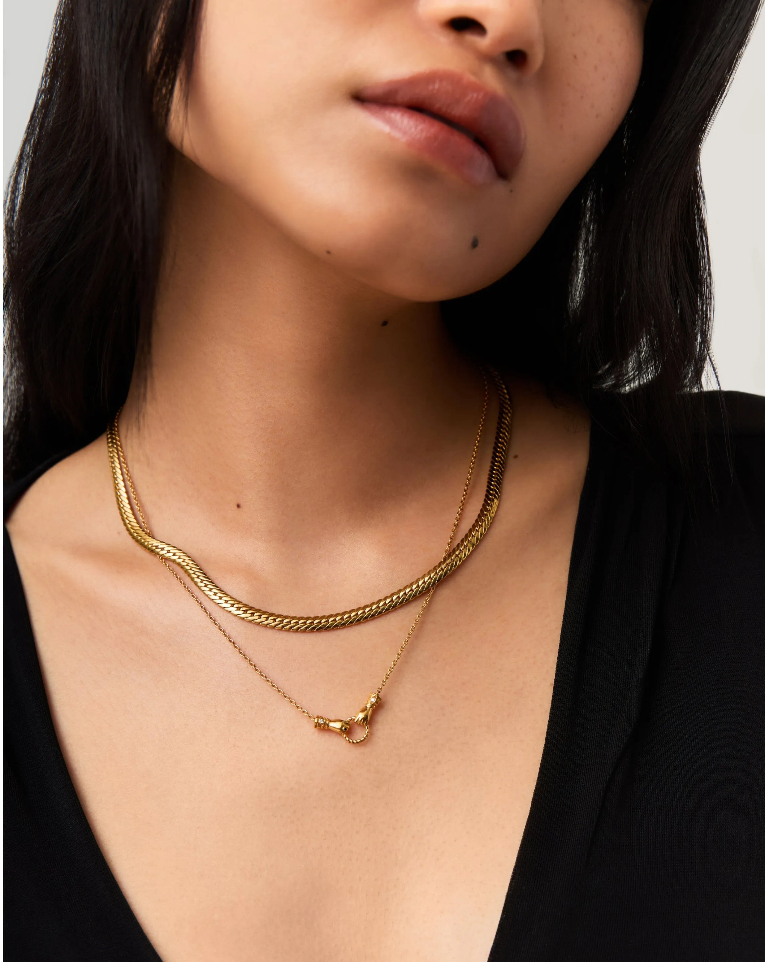 Harris Reed In Good Hands Slider Necklace Set | 18ct Gold Plated
