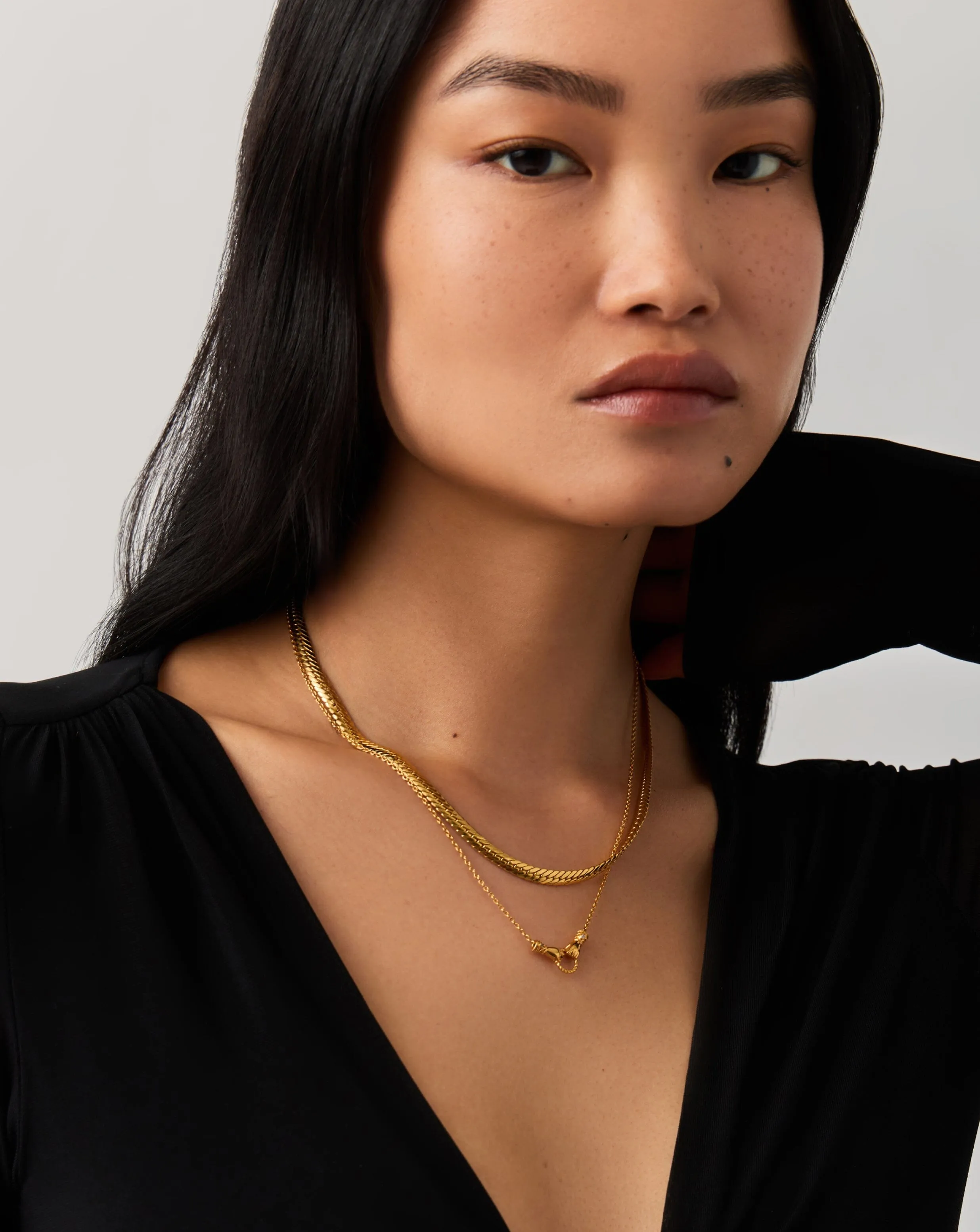 Harris Reed In Good Hands Slider Necklace Set | 18ct Gold Plated
