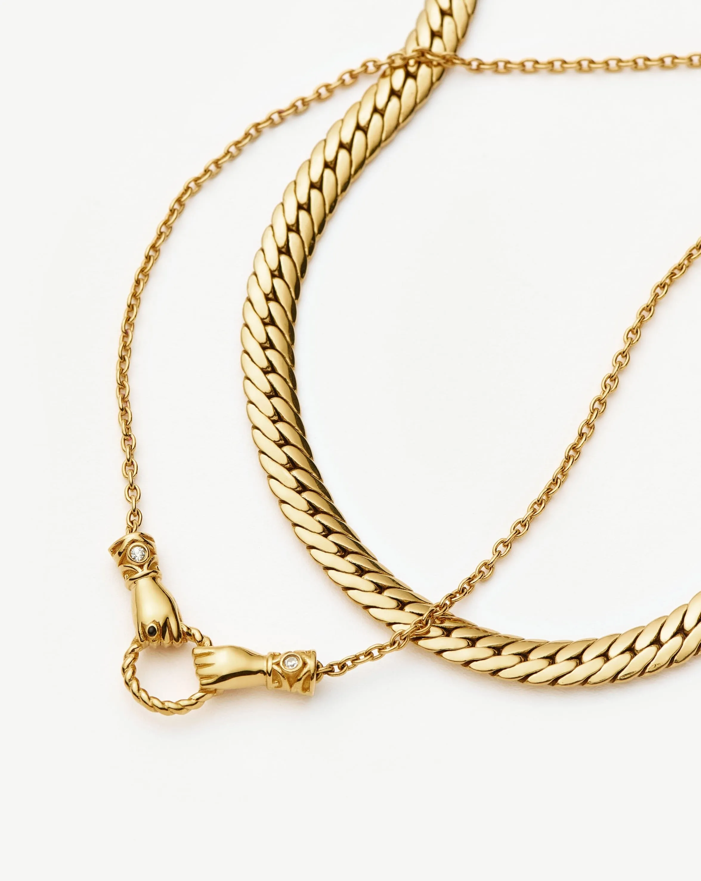 Harris Reed In Good Hands Slider Necklace Set | 18ct Gold Plated