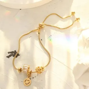 Heart Charm Titanium Steel Bracelet