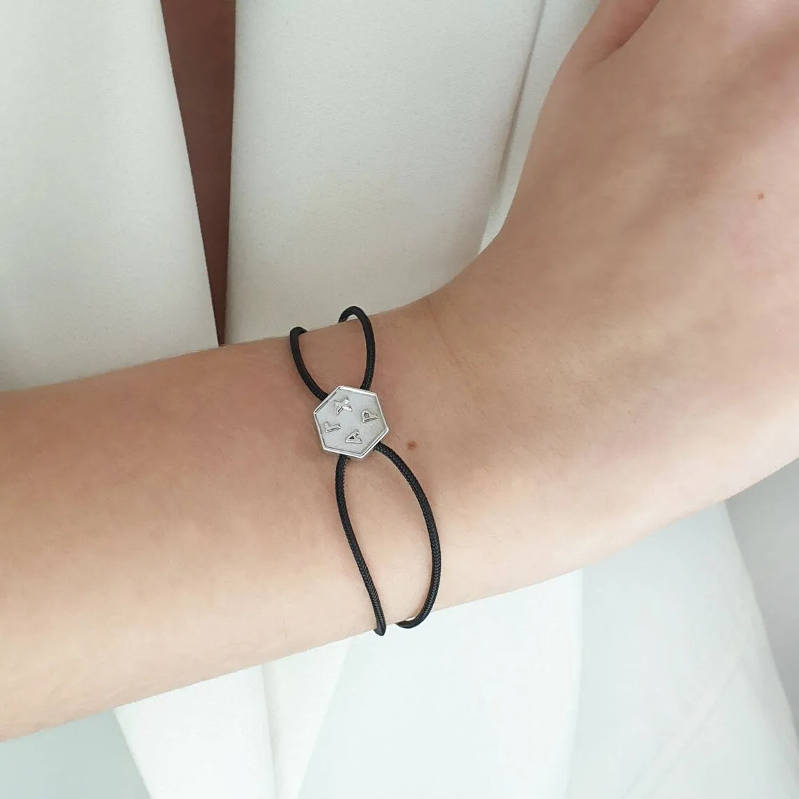 Hexagon Custom Bracelet With Initials