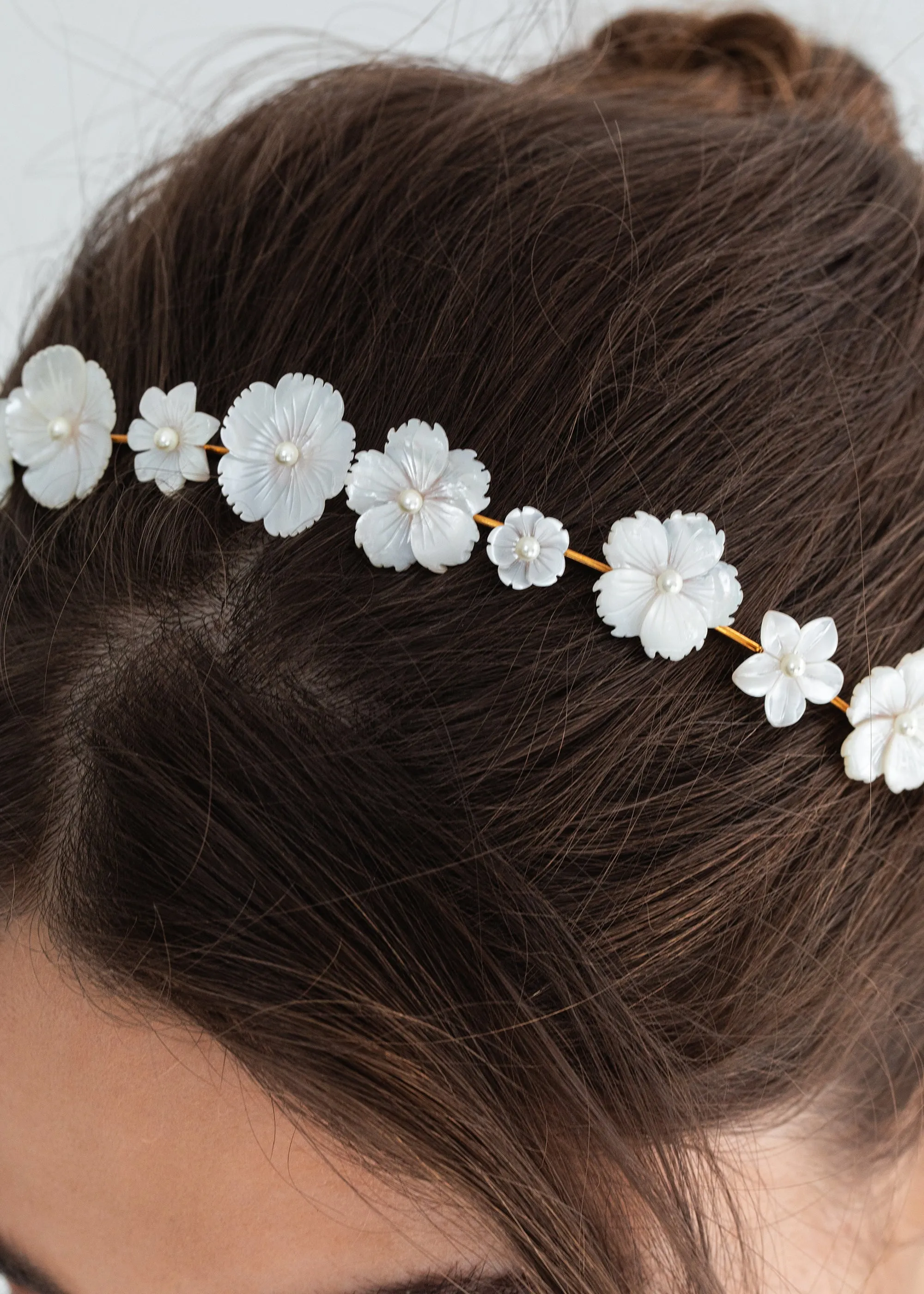 Jenna Headband -- Mother of Pearl