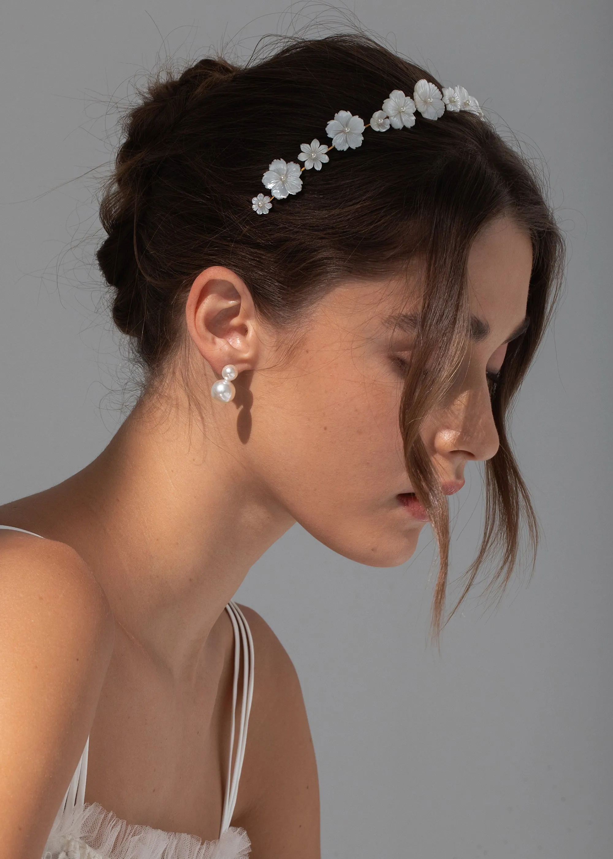 Jenna Headband -- Mother of Pearl