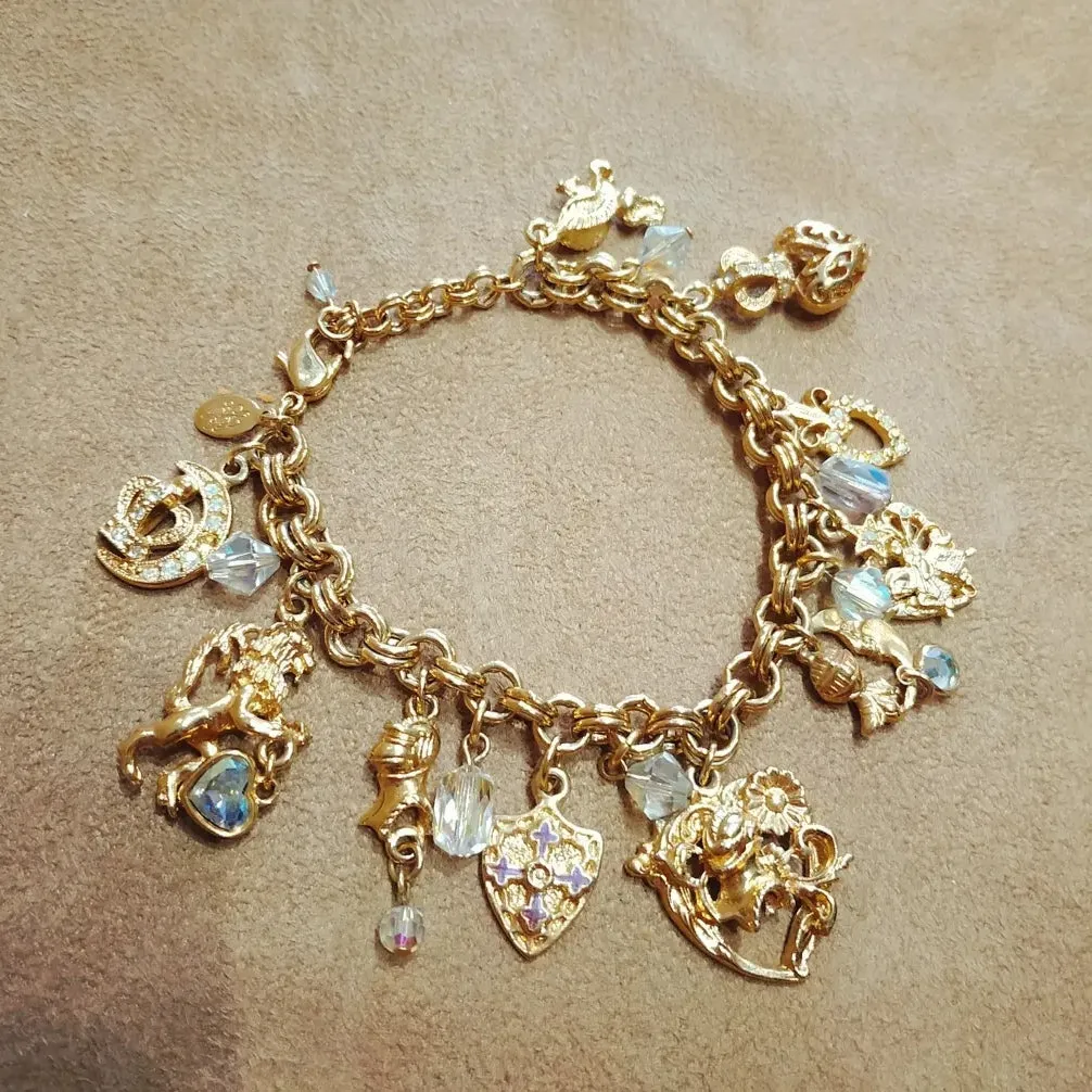 Kirks Folly Knights/Sheild of Arms Charm Bracelet