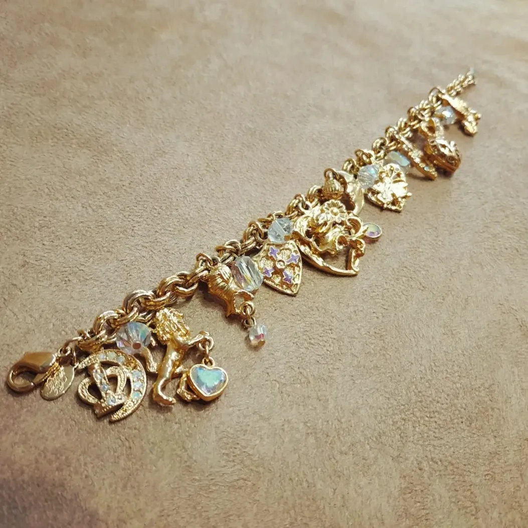 Kirks Folly Knights/Sheild of Arms Charm Bracelet