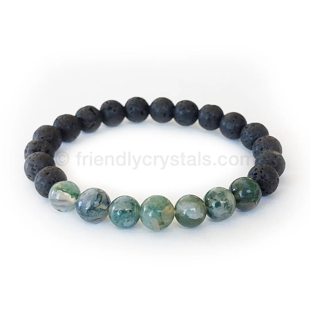 Lava Aromatherapy Gemstone Bracelets Combo Pack: 144 Lava Aromatherapy Bracelets 8mm & FREE Rotating Display Stand!