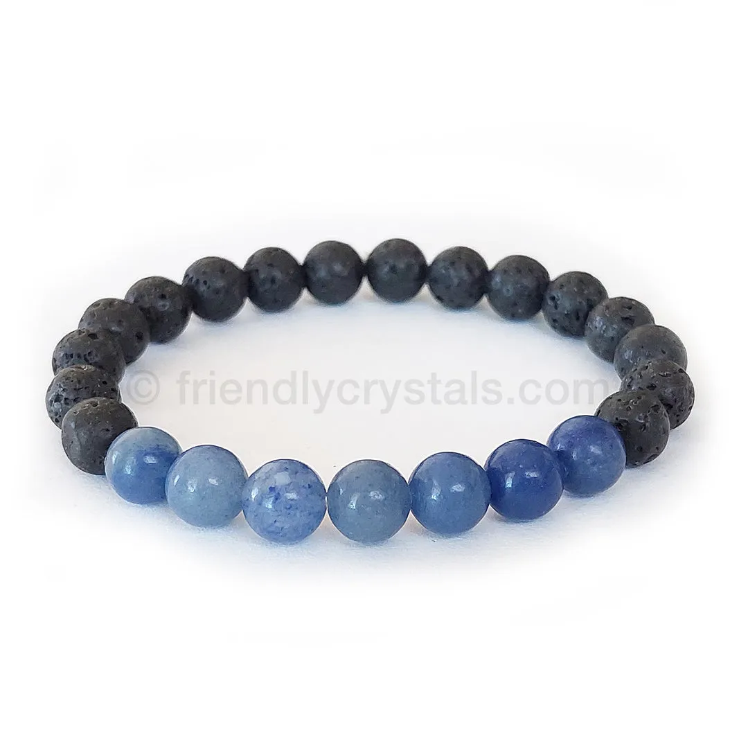 Lava Aromatherapy Gemstone Bracelets Combo Pack: 144 Lava Aromatherapy Bracelets 8mm & FREE Rotating Display Stand!