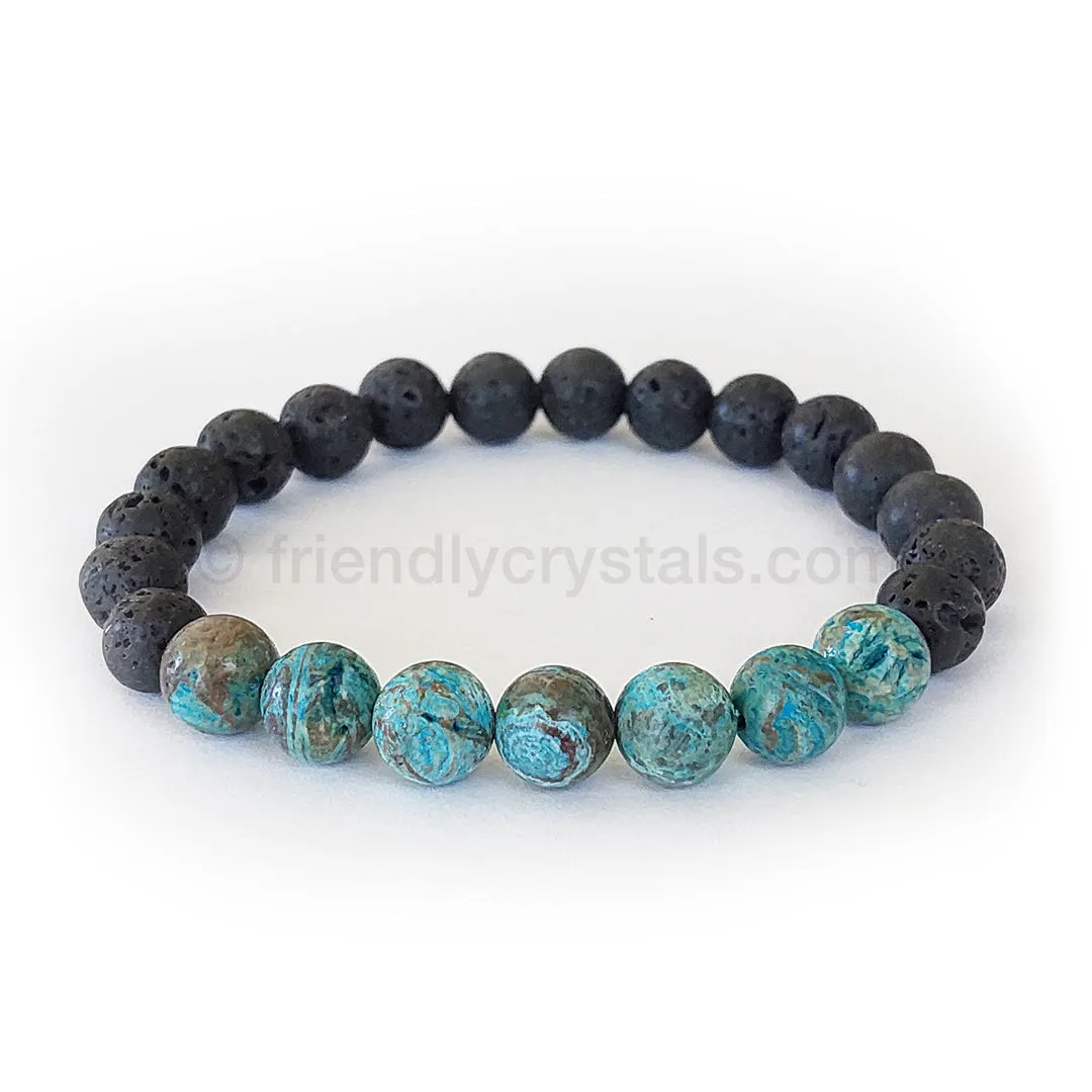 Lava Aromatherapy Gemstone Bracelets Combo Pack: 144 Lava Aromatherapy Bracelets 8mm & FREE Rotating Display Stand!