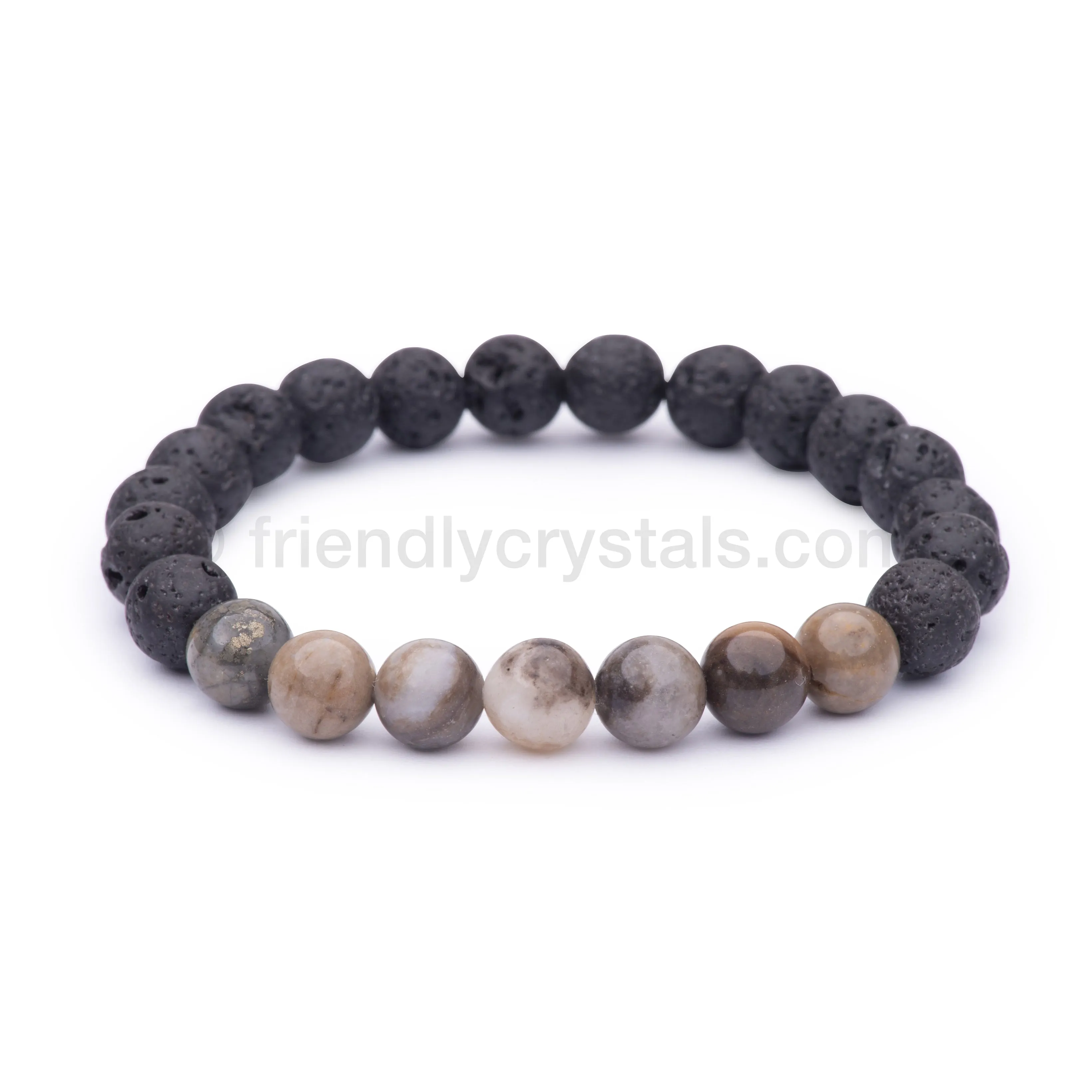 Lava Aromatherapy Gemstone Bracelets Combo Pack: 144 Lava Aromatherapy Bracelets 8mm & FREE Rotating Display Stand!