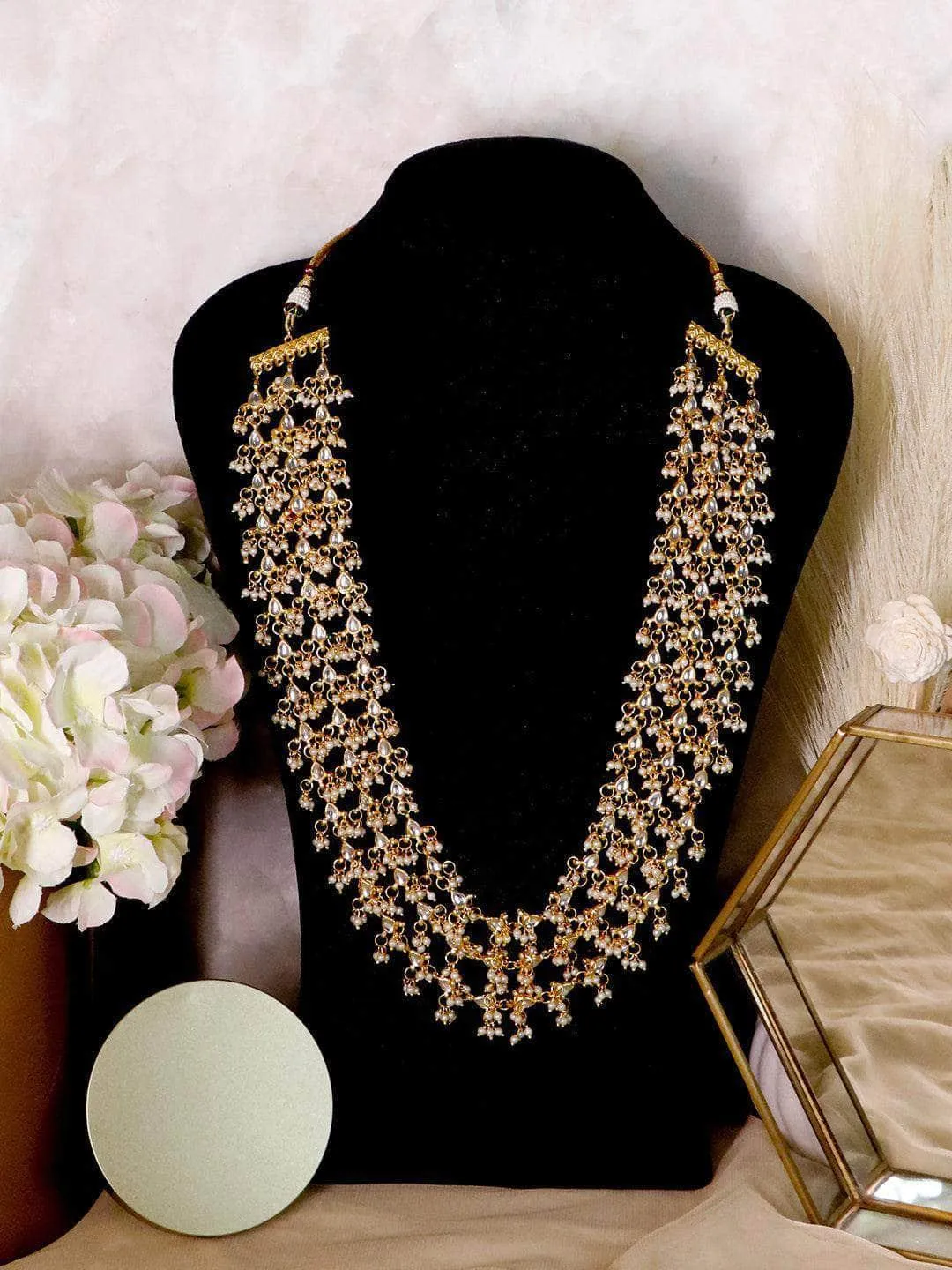 Layered Kundan Coral Necklace