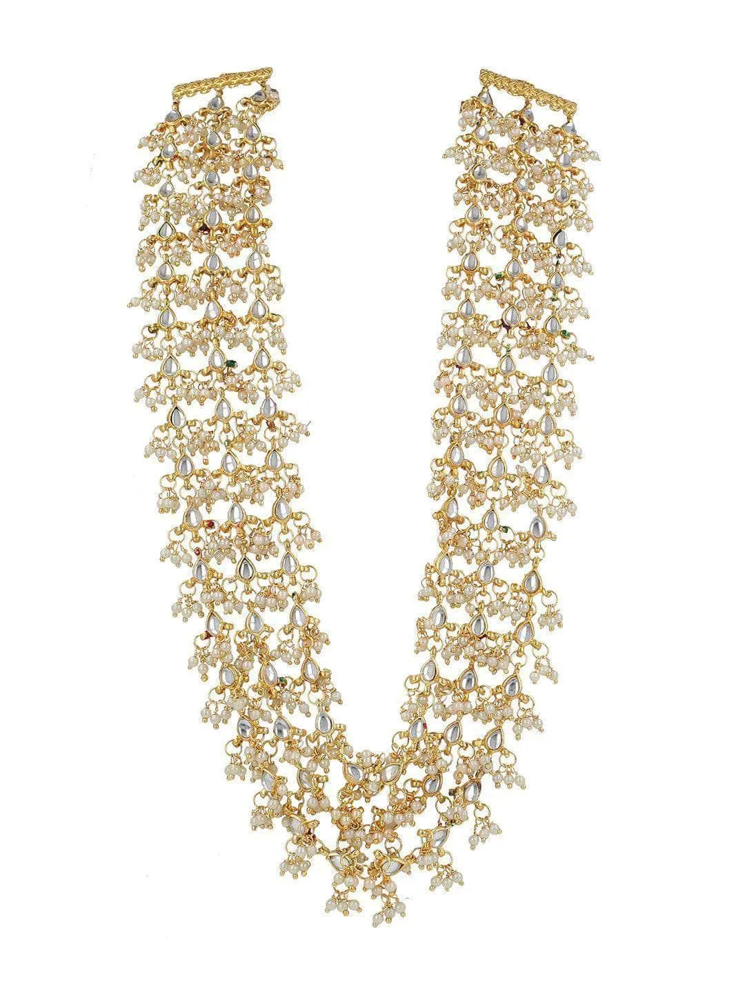 Layered Kundan Coral Necklace