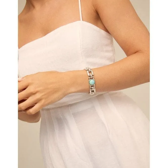 Linda Turquoise Metal Natural Stone Bracelet
