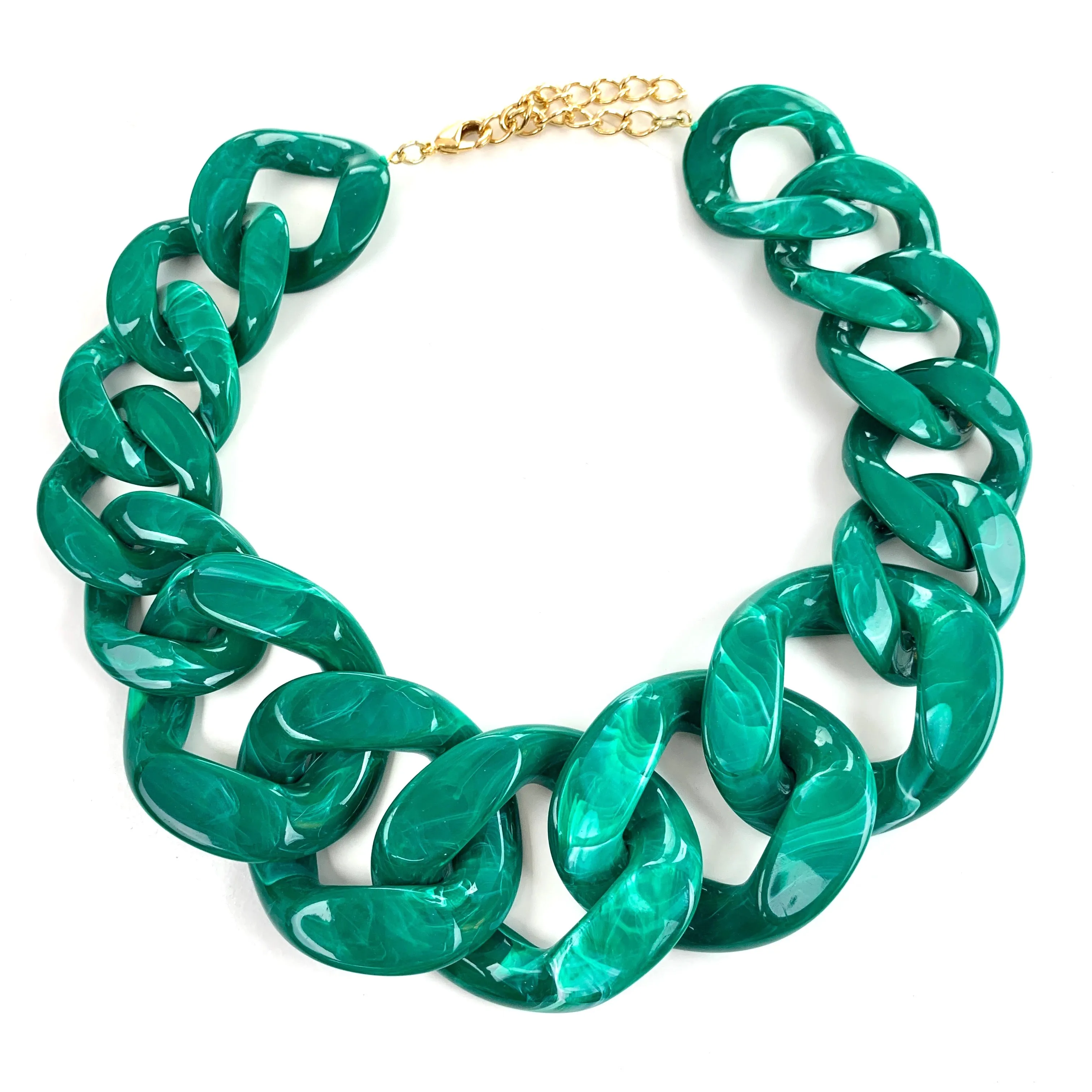 Linked-In Necklace (Turquoise)