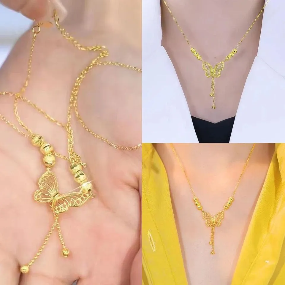 Live Burst Fashion Temperament Titanium Steel Necklace Openwork Model-13