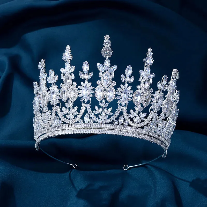 Luxury  Cubic Zirconia Crowns For Bride-or High End Mis Quince Headpiece