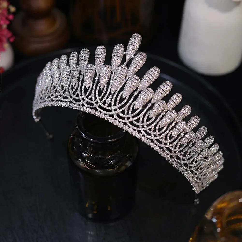 Luxury Microencrusted Zircon Queen Crown