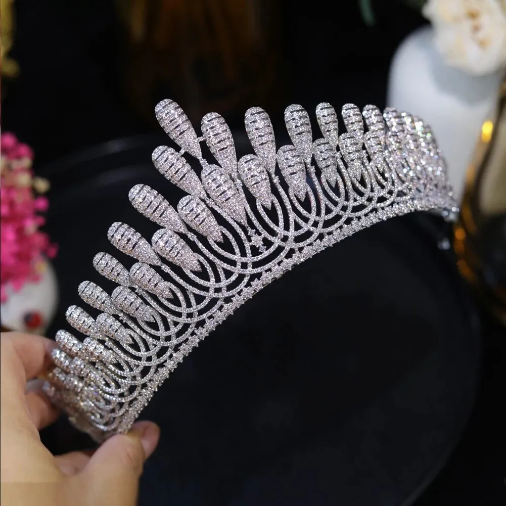 Luxury Microencrusted Zircon Queen Crown