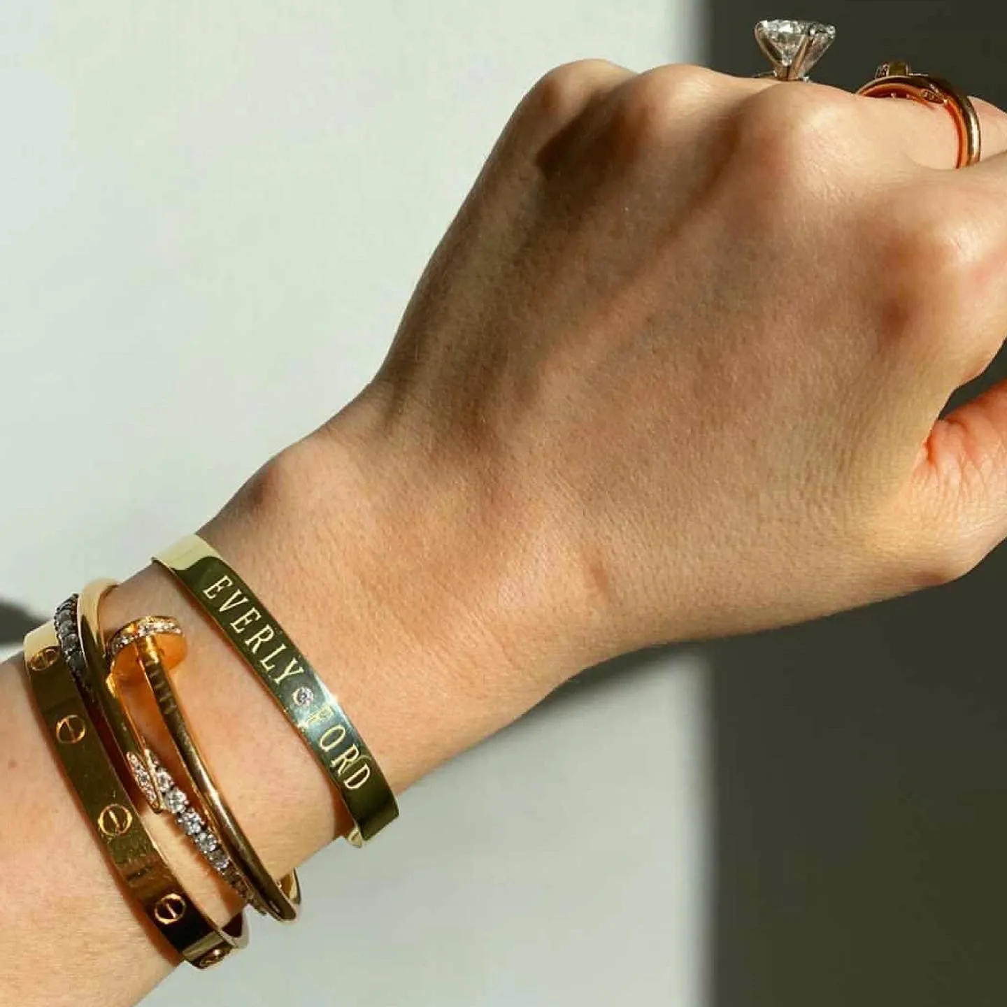 Madison Custom Name Bangle with CZ