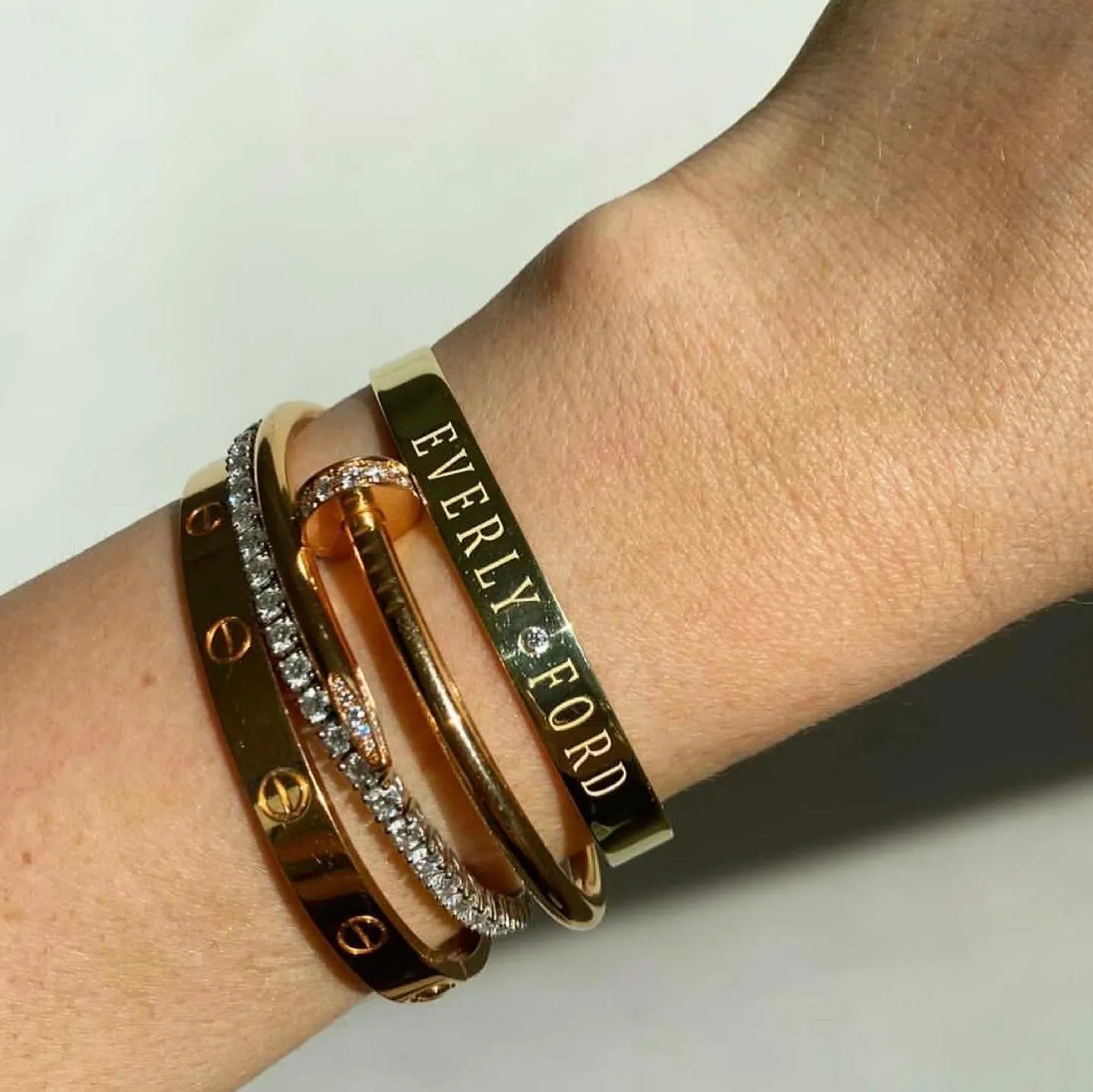 Madison Custom Name Bangle with CZ