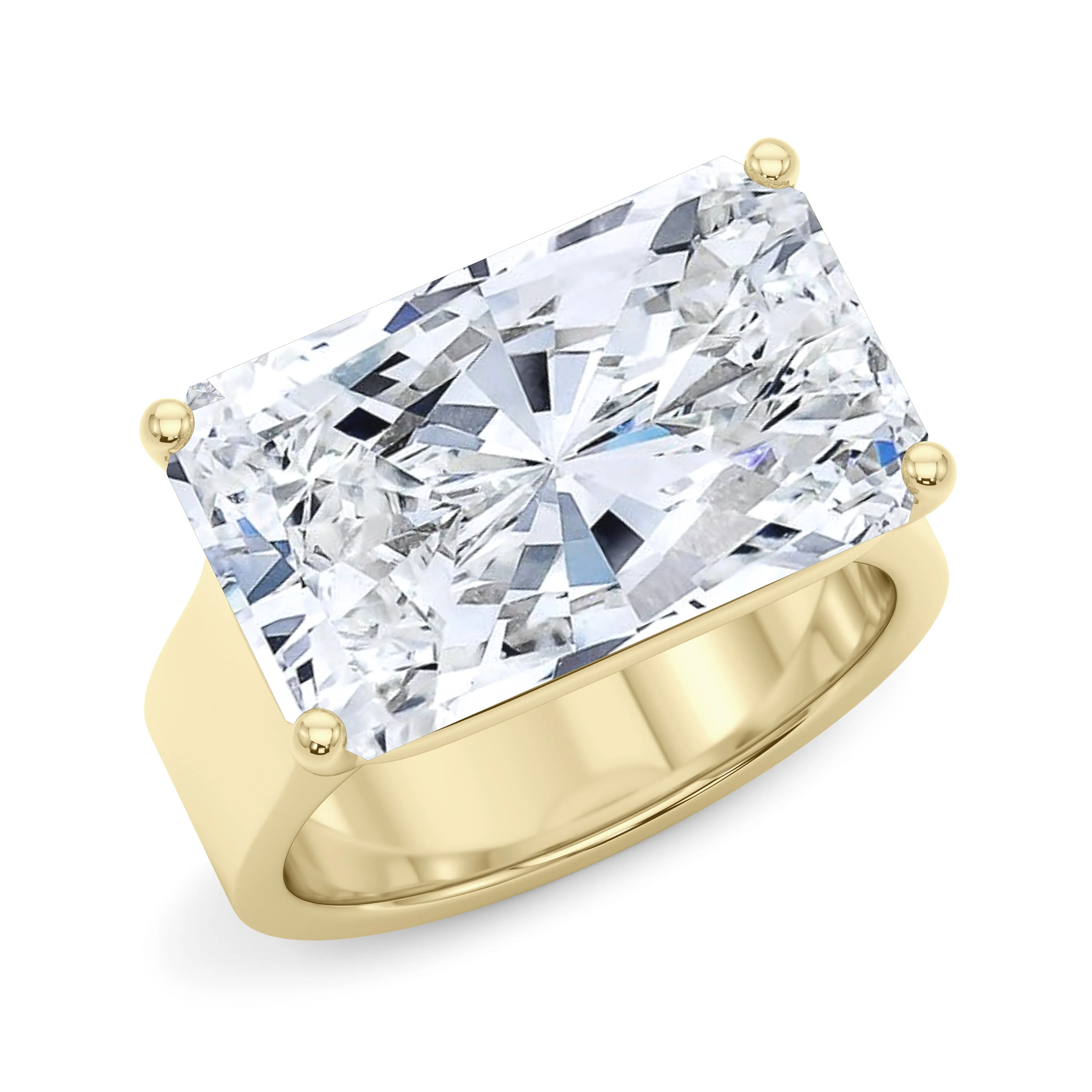 Men's Radiant East-West Diamond Band