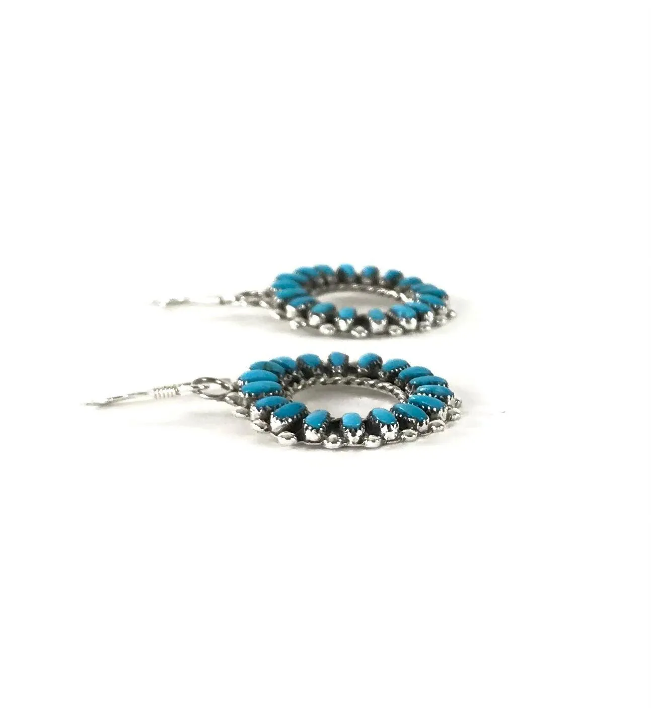 Milburn Dishta Turquoise Petit Point Dangle  Earrings