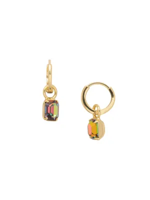 Mini Emerald Huggie Hoop Earrings - EFM13BGVO