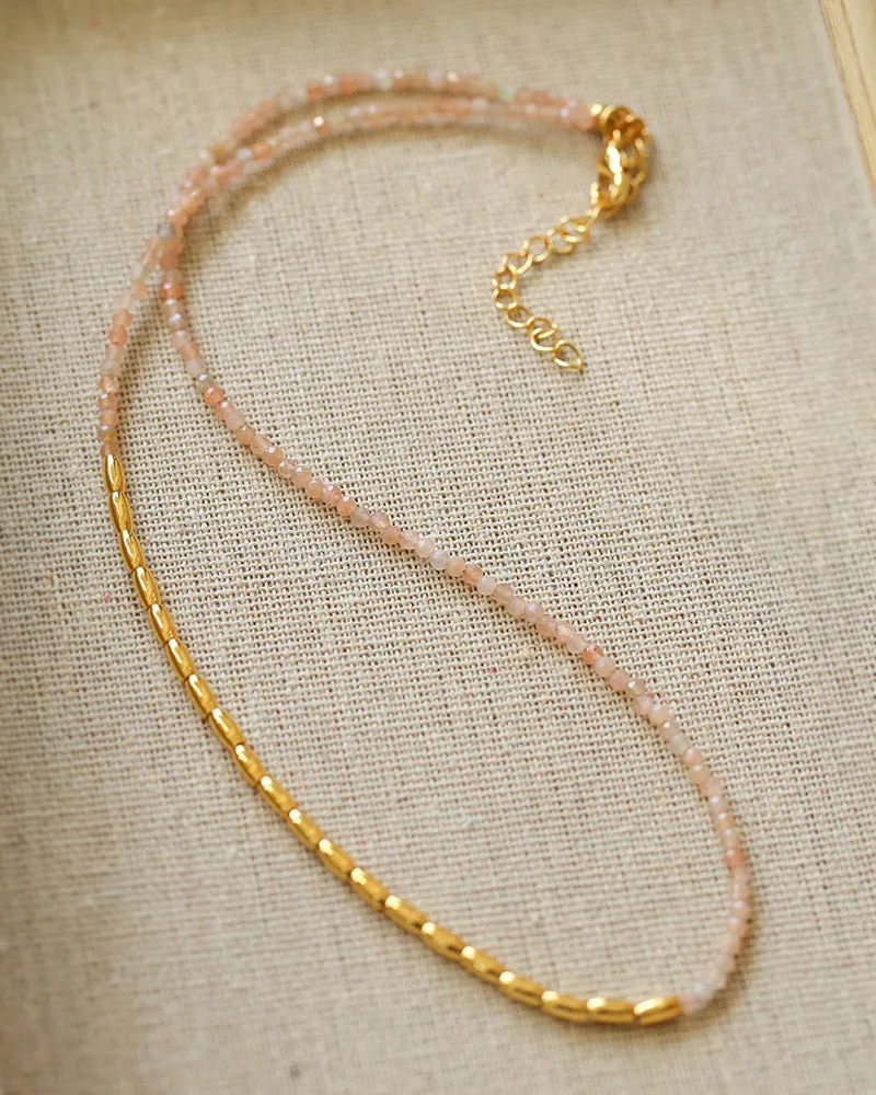 Mini Gemstones Beaded Necklace
