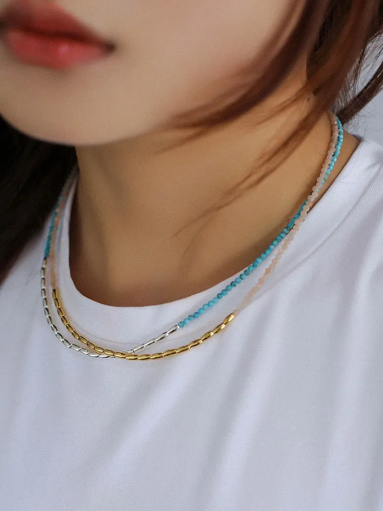 Mini Gemstones Beaded Necklace