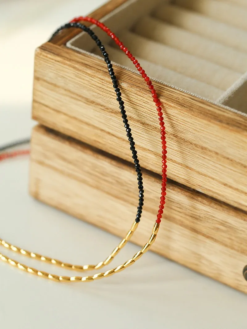 Mini Gemstones Beaded Necklace