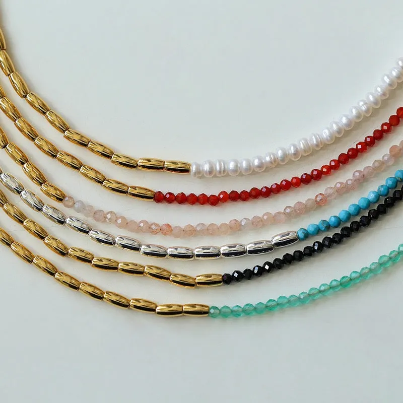 Mini Gemstones Beaded Necklace