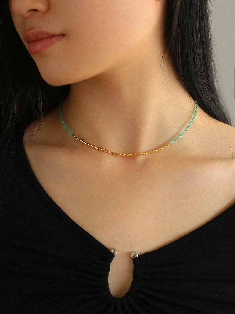 Mini Gemstones Beaded Necklace