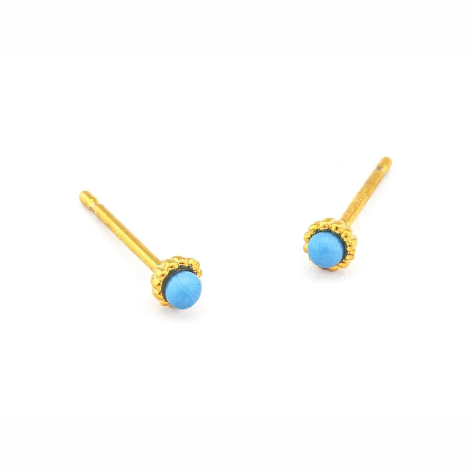Mini Gold Trim Post Earring