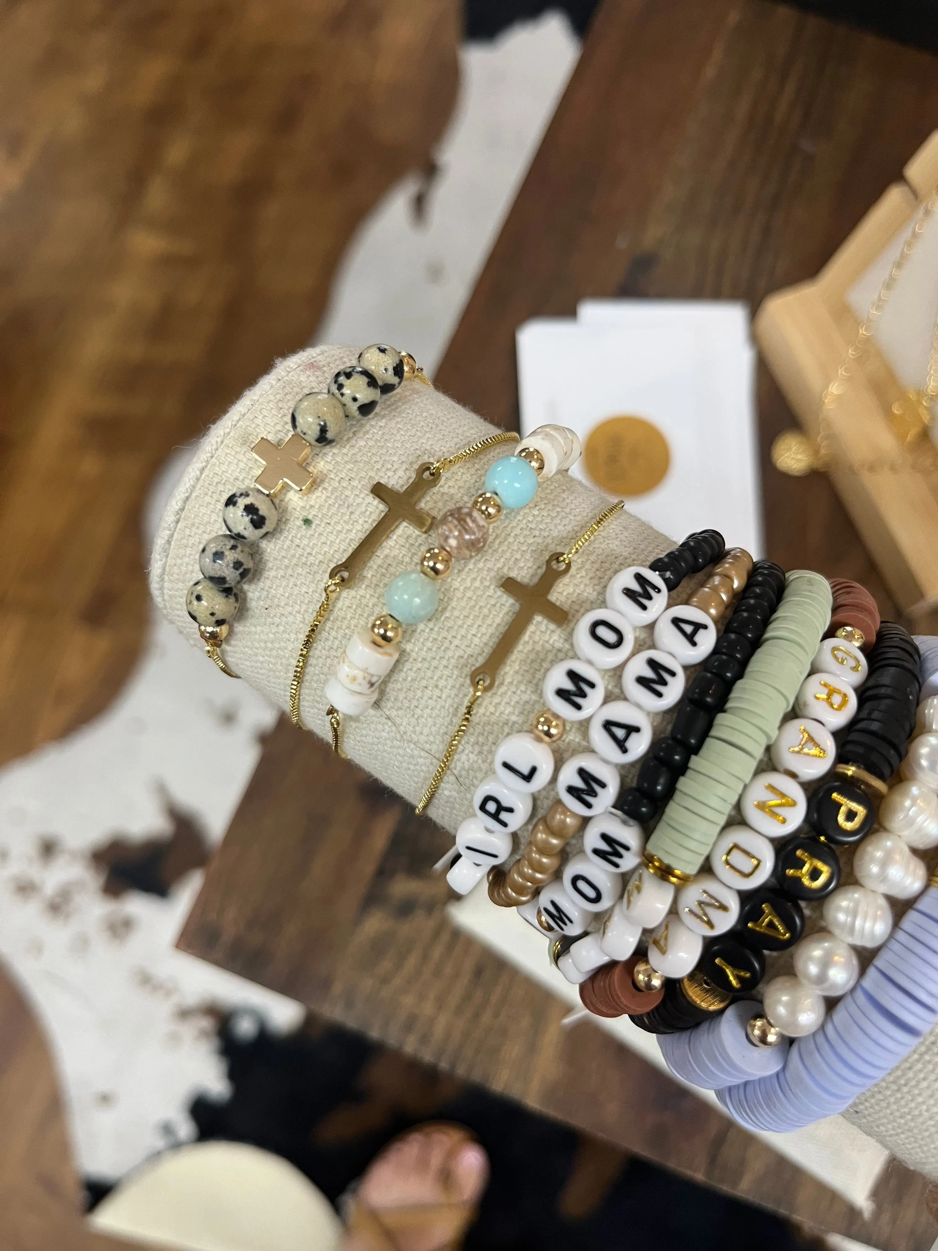 Mixed Bead Adjustable Bracelet