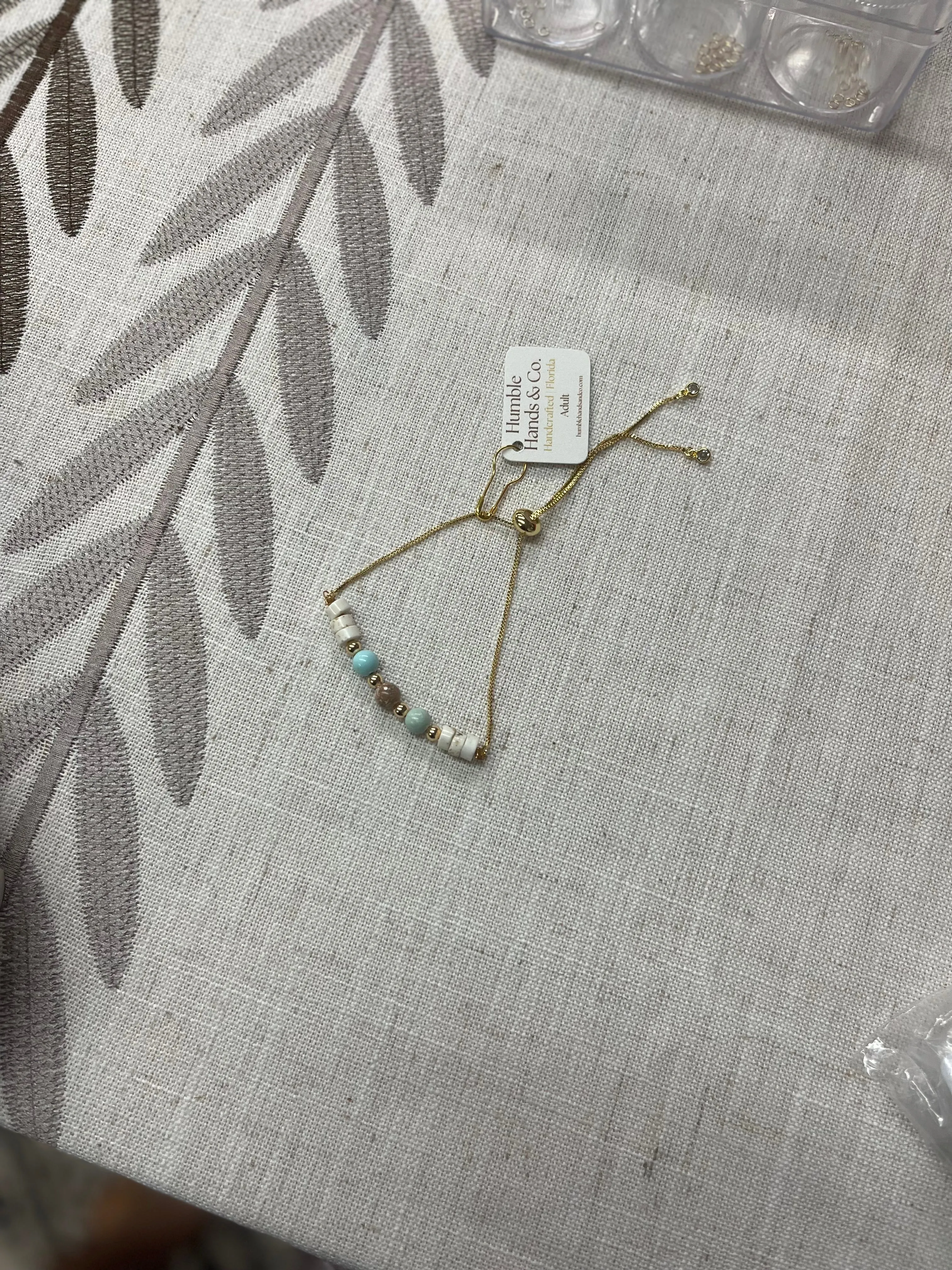 Mixed Bead Adjustable Bracelet