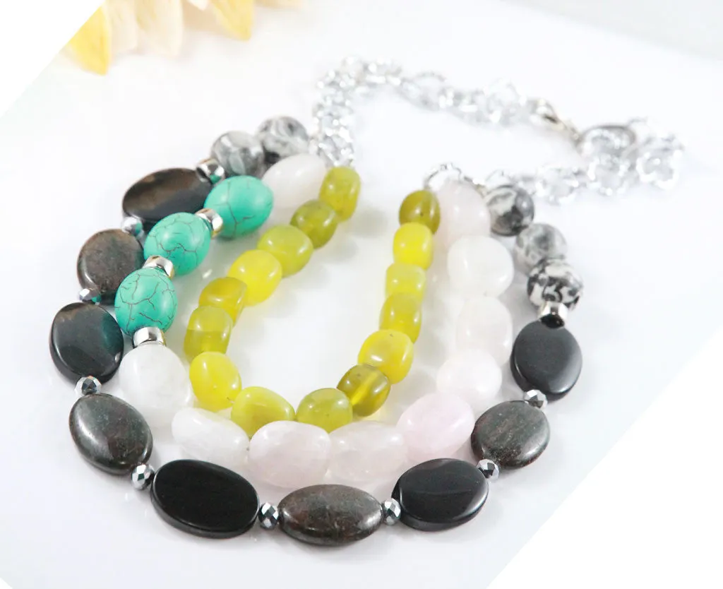 Multi-strand Gemstone Necklace