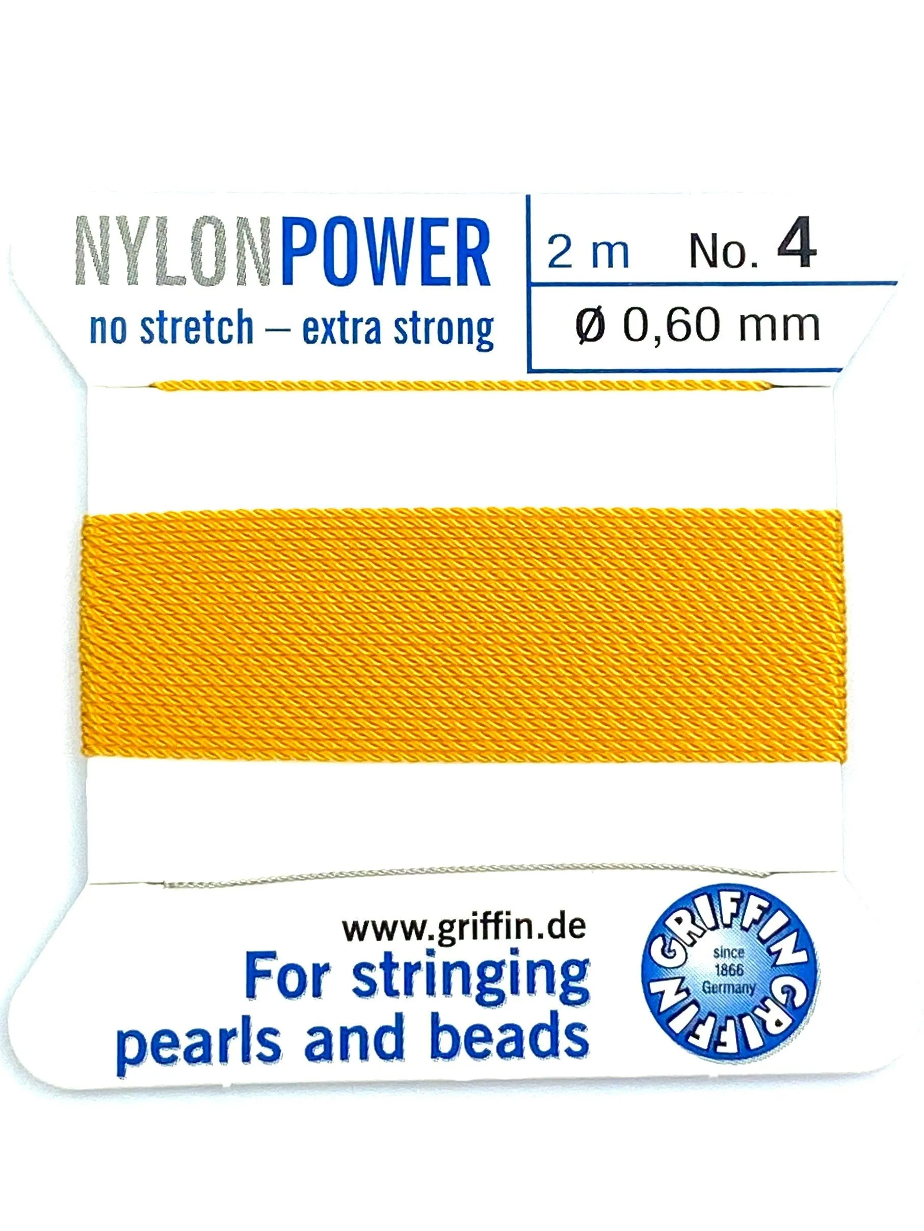 Nylon Power Bead Cord Amber