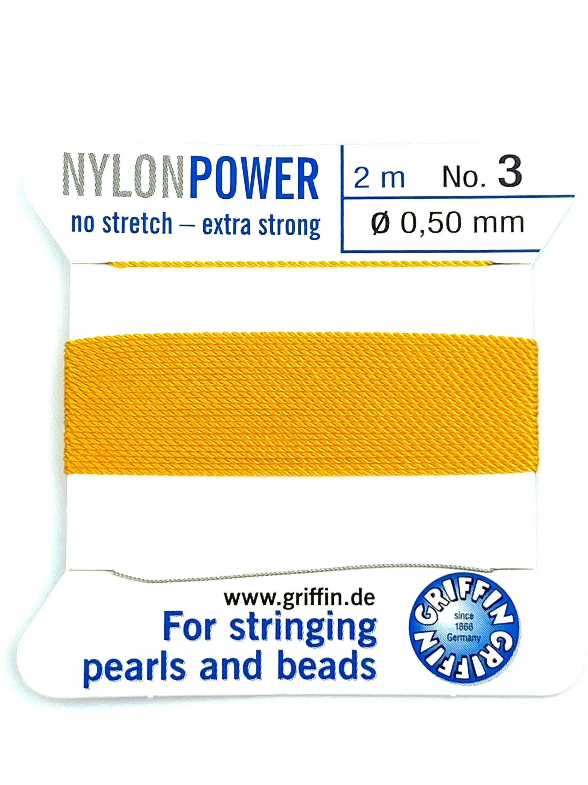 Nylon Power Bead Cord Amber