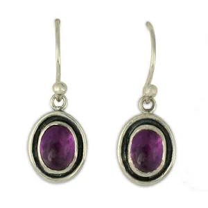 Oval Gem Earrings