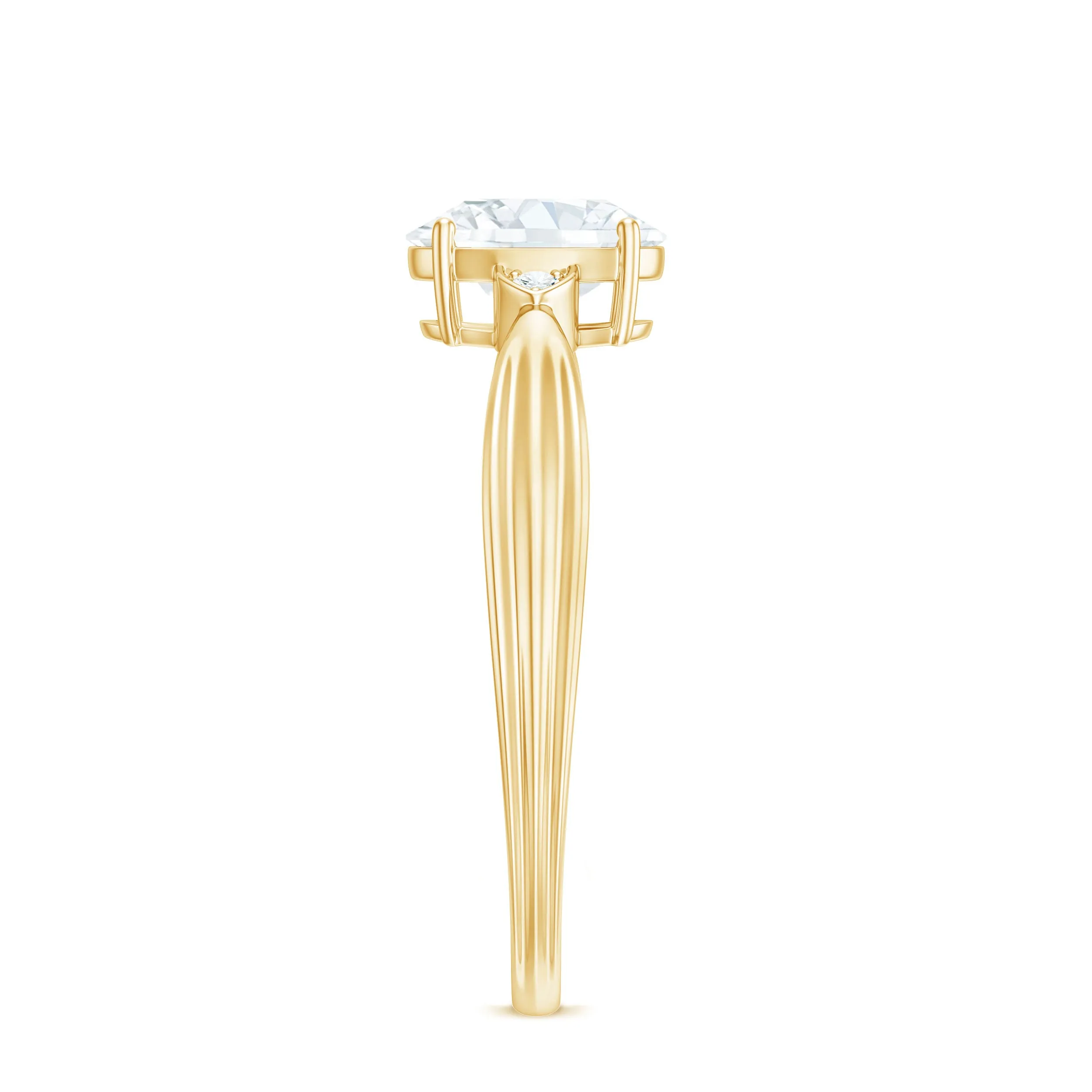 Oval Lab Grown Diamond Simple Solitaire Ring