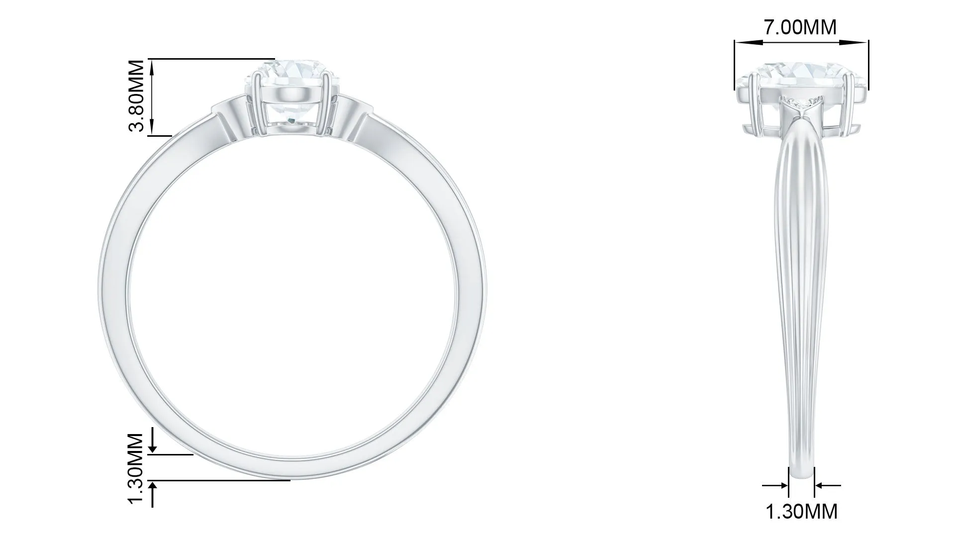 Oval Lab Grown Diamond Simple Solitaire Ring