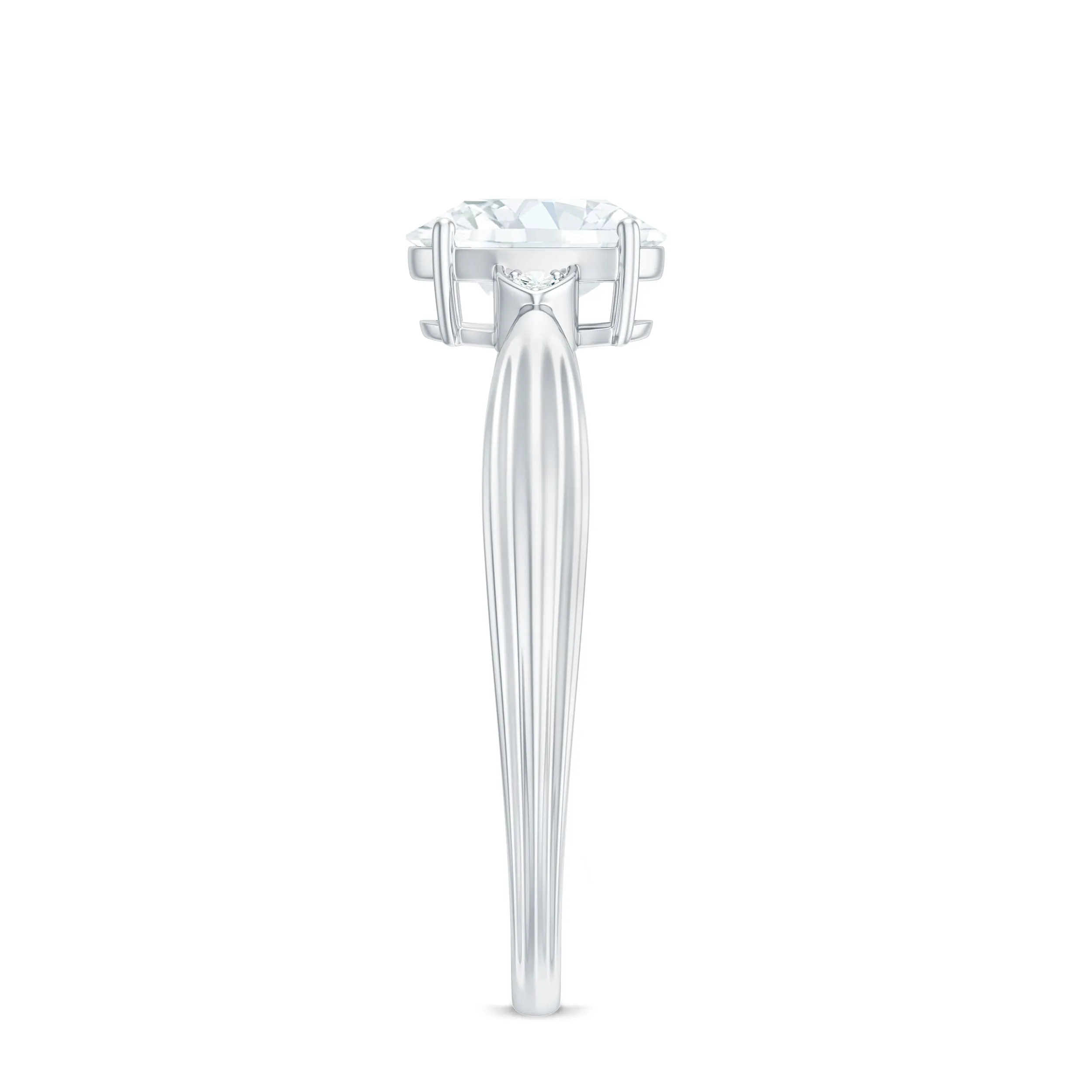 Oval Lab Grown Diamond Simple Solitaire Ring