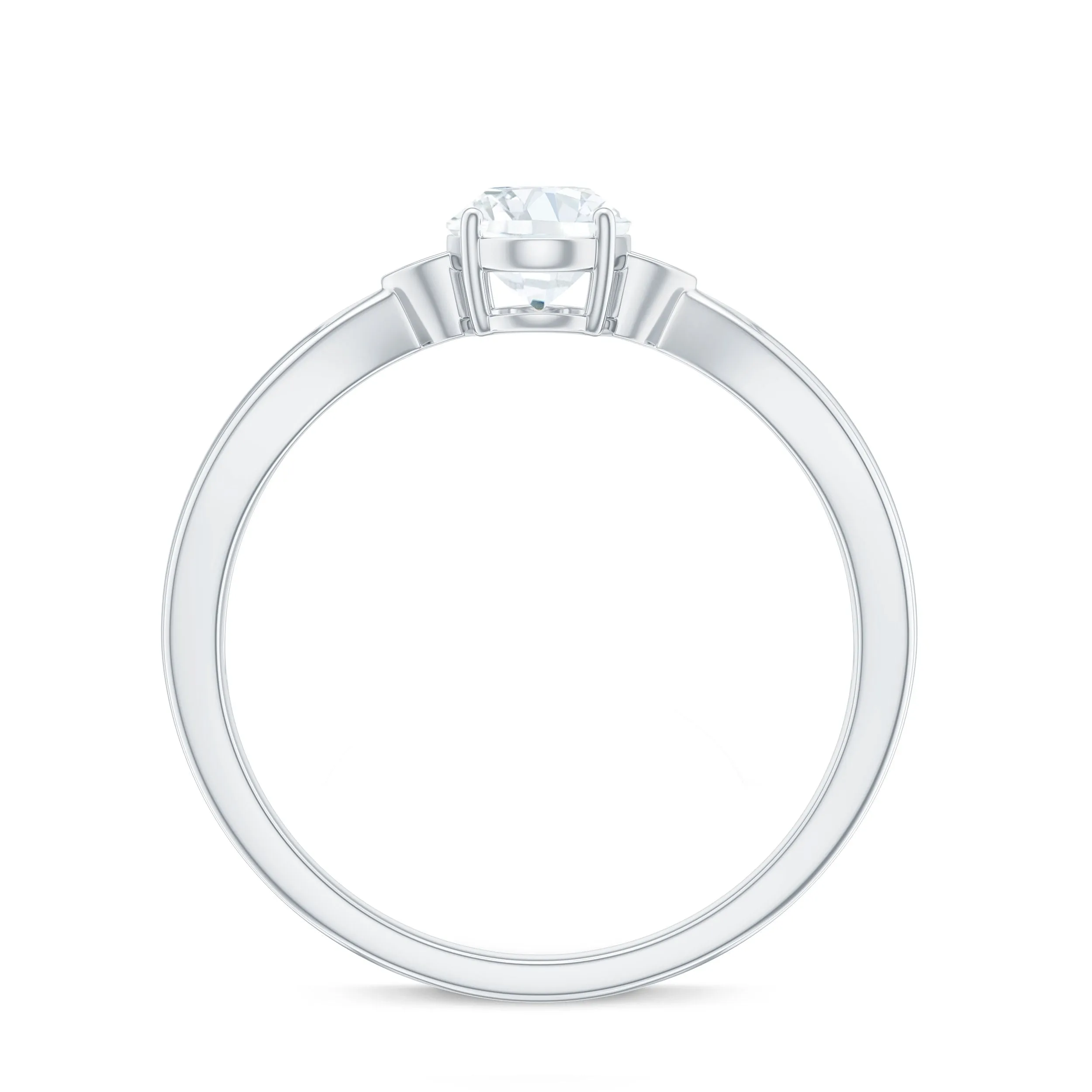 Oval Lab Grown Diamond Simple Solitaire Ring