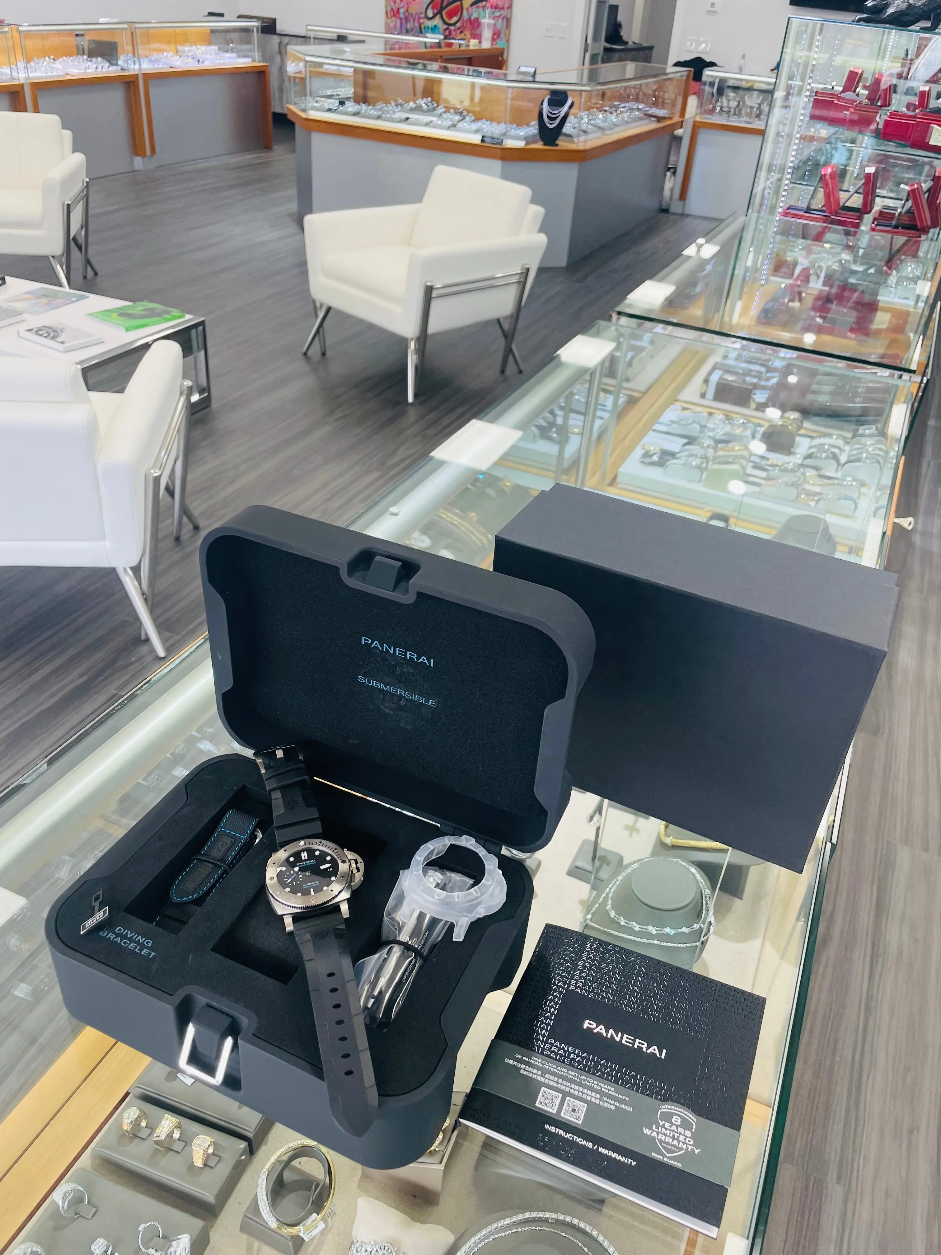 Panerai Luminor Submersible 47mm Automatic Titanium Pam1305 Unworn Box and Papers