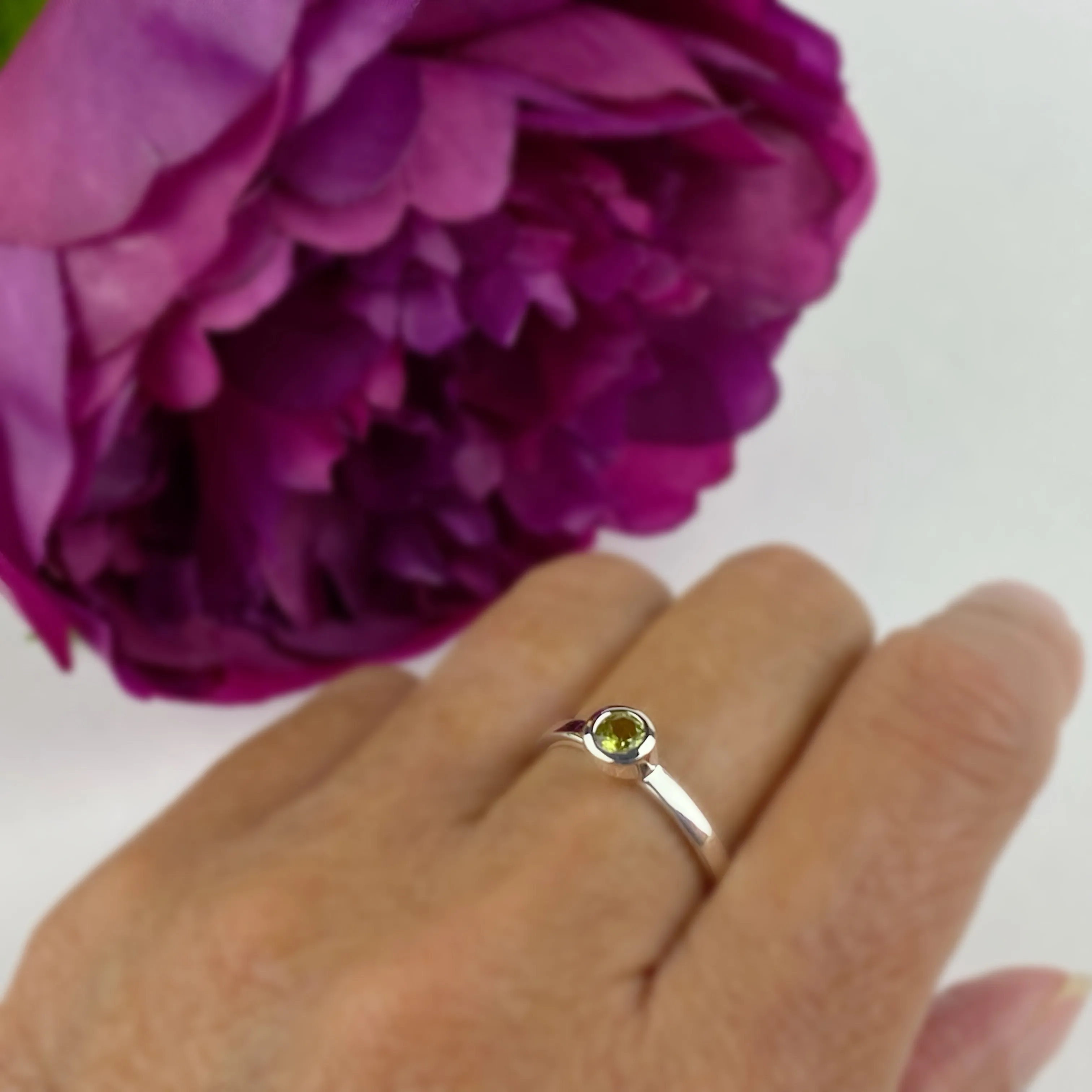 Peridot Dot Ring - VR741