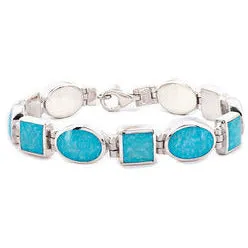 Peyote Bird Chunky Turquoise Geo Tennis Bracelet