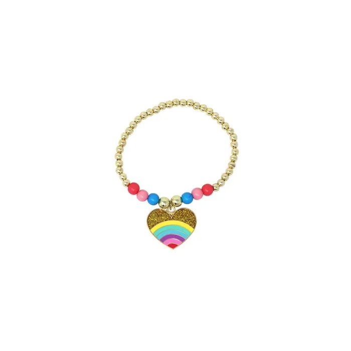 Pink Poppy Rainbows & Unicorns Beaded Bracelet